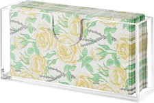 Clear Acrylic Napkin Holder for Table, Elegant Non-Slip Guest Towel Tray for Bat