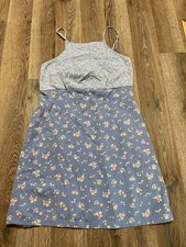 American Eagle Dress, Women's Size XS, Blue White, Floral, Sleeveless
