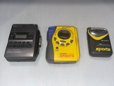 Lot Of 3 - Sony Walkmans - WM-FX40, WM-FS495  SRF-86 - For Parts Or Repair