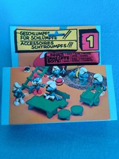 Peyo Schleich Schlumpf Geschlumpfe 1 mit Accessoires 4.0030. Jahre 1980. Neu OVP
