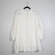 NWT Lumiere White Crochet Lace Mini Dress Size Large