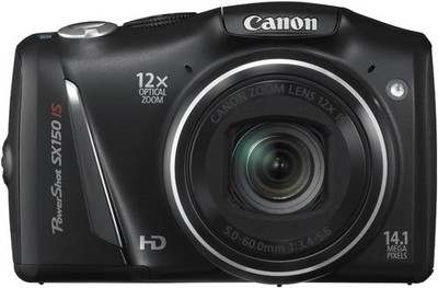 Canon PowerShot SX150 IS 14.1MP Digital Camera - Black for sale