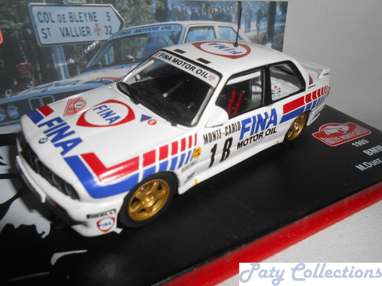 BMW E30 M3 miniature 1/43 haute finition Rallye Monte Carlo 1989