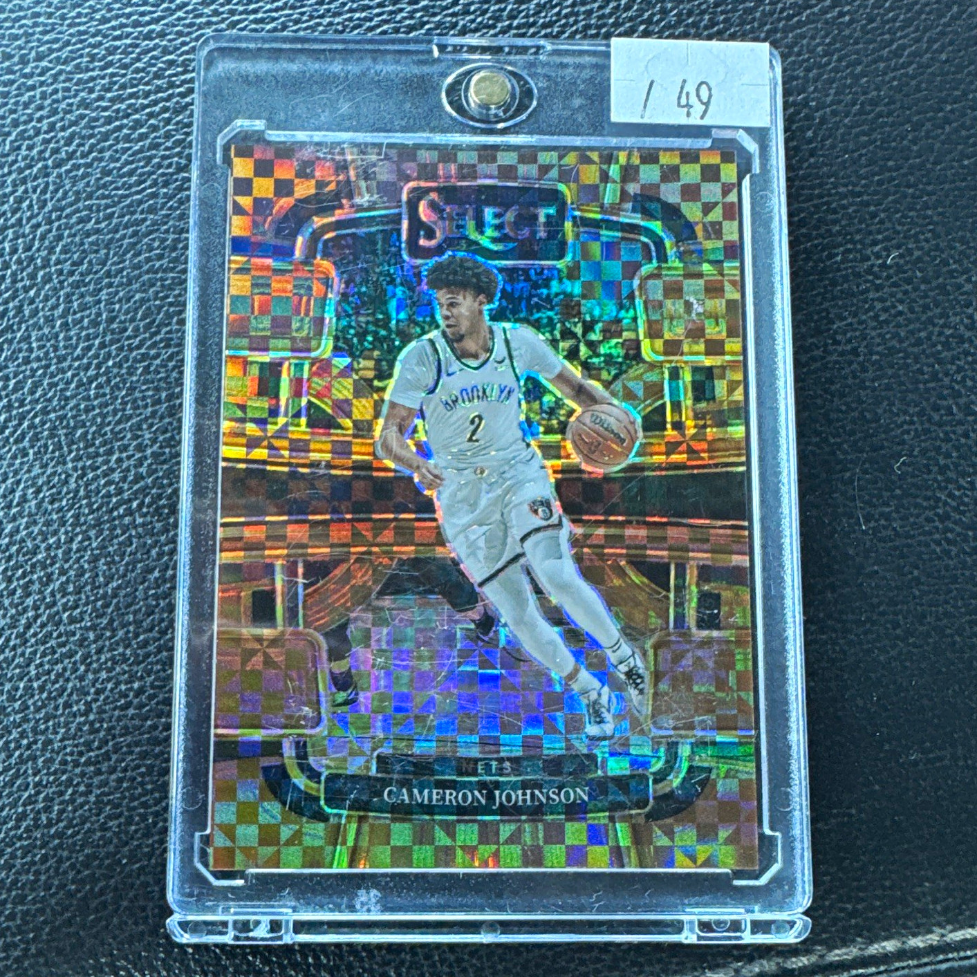 2023-24 Panini Select Concourse Gold Prizm /49 Cameron Johnson Nets #12