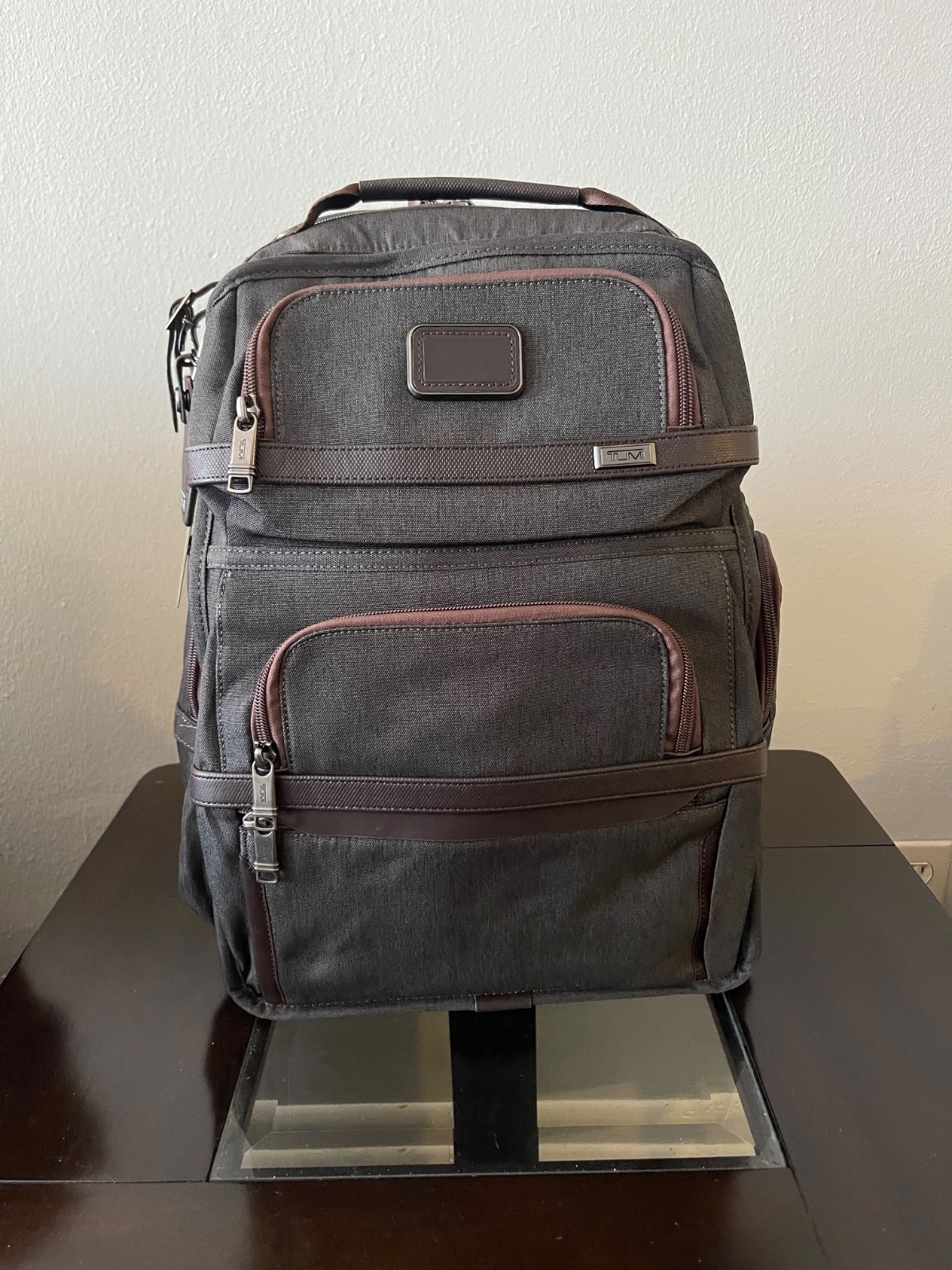 TUMI Alpha 3 Gray Brief Pack Backpack - Travel- Business- Laptop