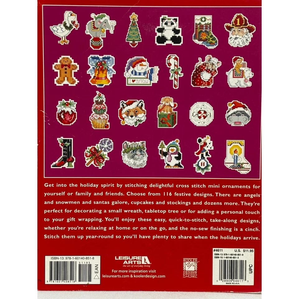 Libro de Adornos Mini Punto de Cruz Artes de Ocio 116 Diseños Festivos Navidad Foto 2 de 4