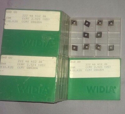 10xWIDIA CCMT 080304   CCMT 2.521 222 46 412 36 THM K10,,K20 Wendeschneidplatten