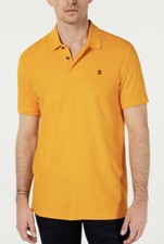 New DKNY Logo men's solid polo shirt Marigold top shirt cotton regular fit
