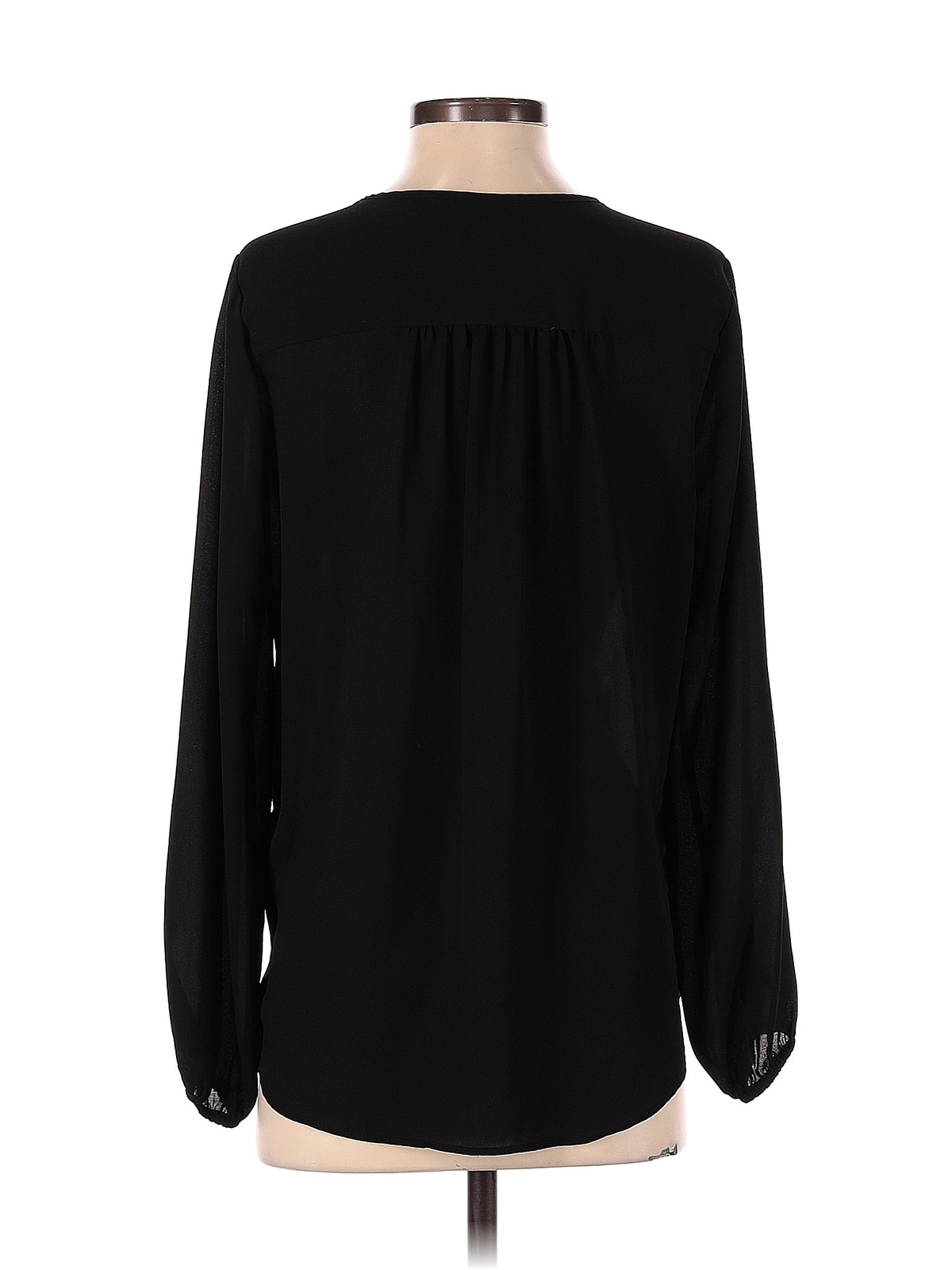 Joan Vass Women Black Long Sleeve Blouse XS eBay