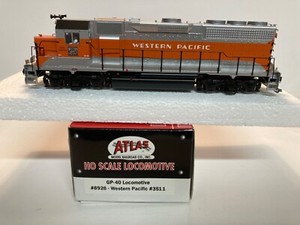 Atlas GP40 Western Pacific WP Silver/Master Series Rd 3511 DC/DCC HO Brand NEW