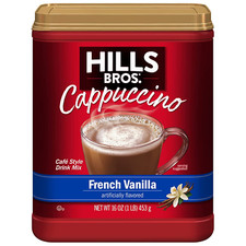 Hills Bros. Instant Cappuccino Mix, French Vanilla 6 Ounce Pack of 6
