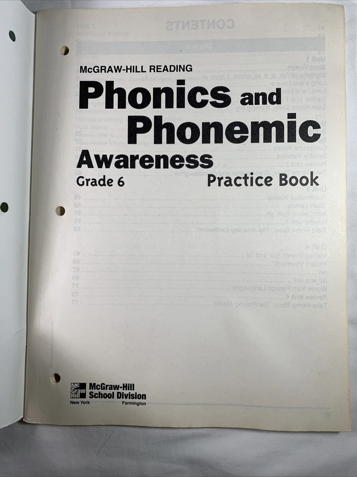McGraw Hill Reading Phonics and Phonemic Awareness Practice Book Grade 6 - Image 4 of 4