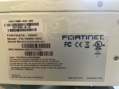 Fortinet FortiGate 1000D Network Security/Firewall Appliance FG-1000D - Picture 4 of 4