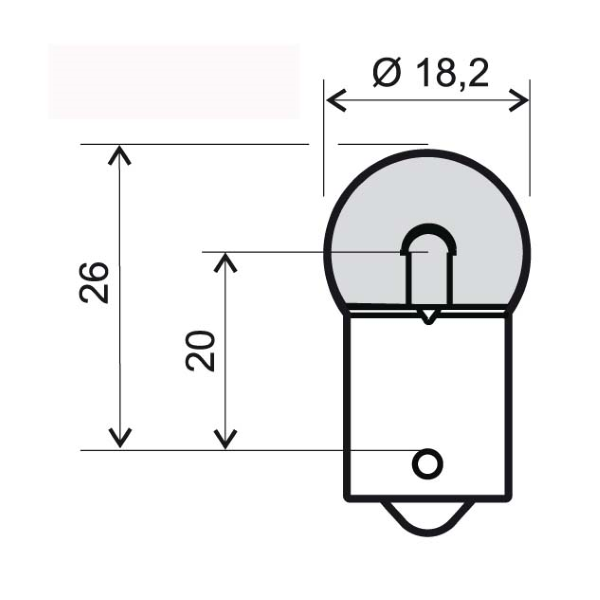 246510645 RMS - Lampadina bianca 6V 5W ba15s G18