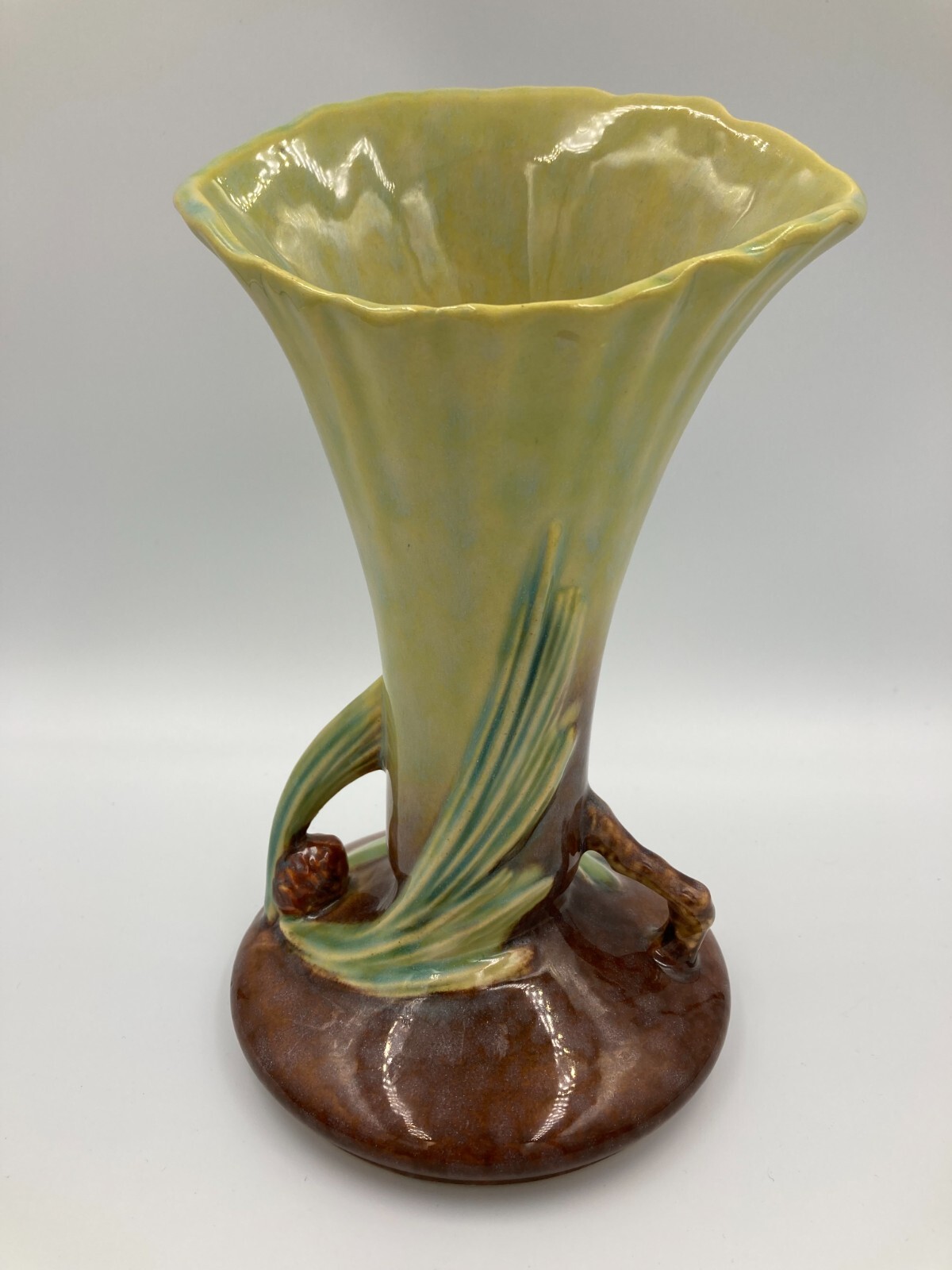 roseville wincraft vase 2838 pinecone design clean from collector