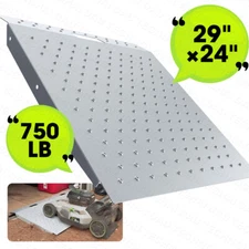 VNN Shed Ramp Anti-Slip Punch Plate Ramp for ATV, Motorcycles, Garages & Barns