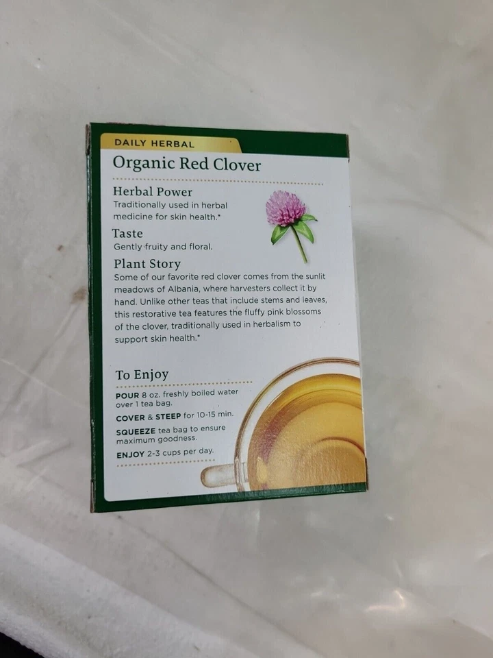 Suplemento herbal TRÉBOL ROJO ORGÁNICO 16 CT - 1,13 oz - MEJOR ANTES 2/2024 - LOTE DE 5 Foto 3 de 4