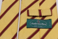 (3361) ANDREW TIES MEN'S TIE 100% SILK MADE IN ITALY