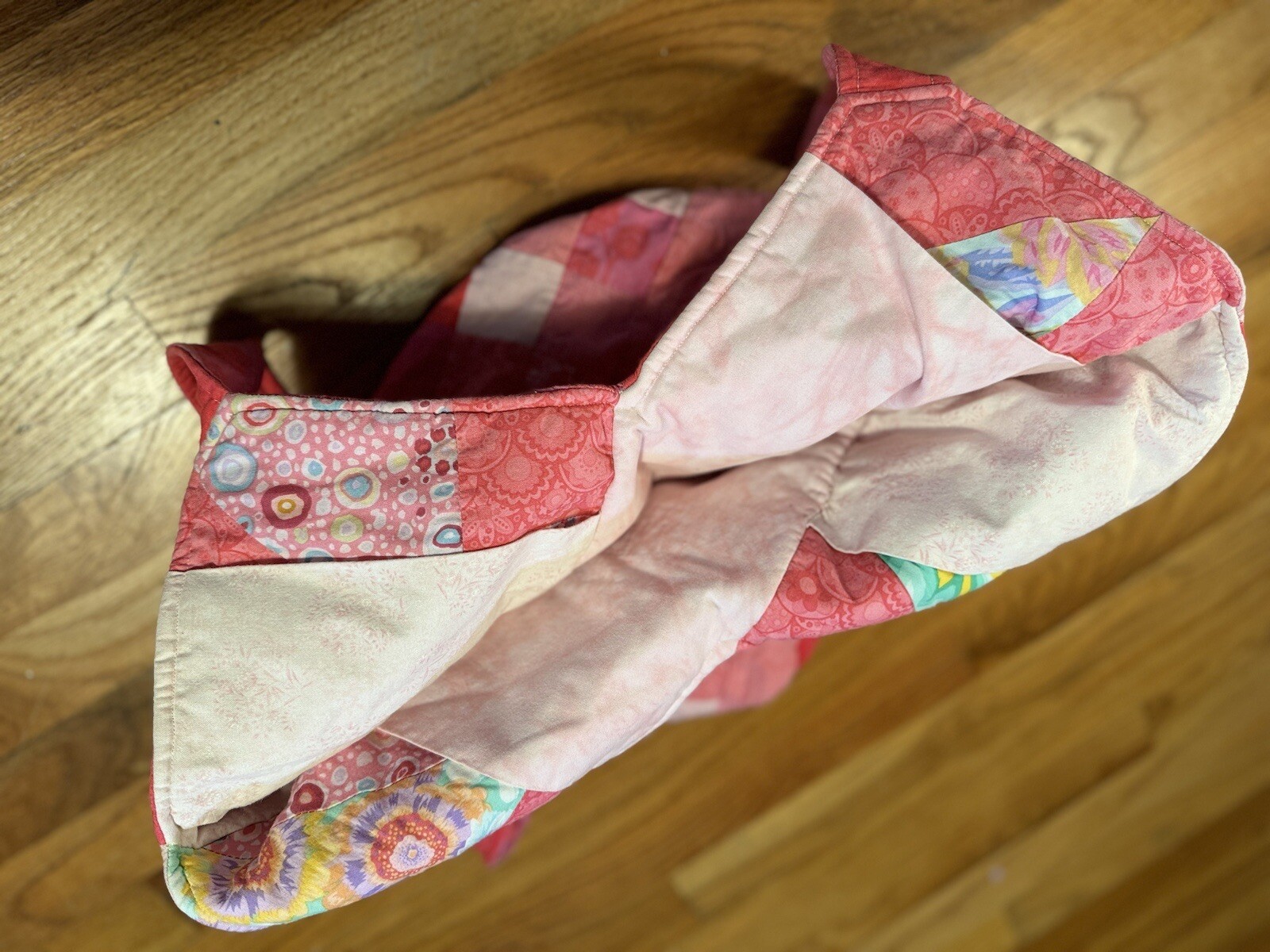 Large Top Handle Handmade Patchwork Tote Bag With… - image 11