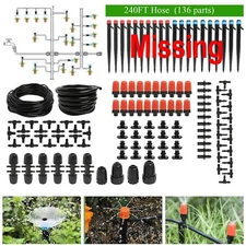 240FT Drip Irrigation System Kit, Automatic Garden Watering Misting System