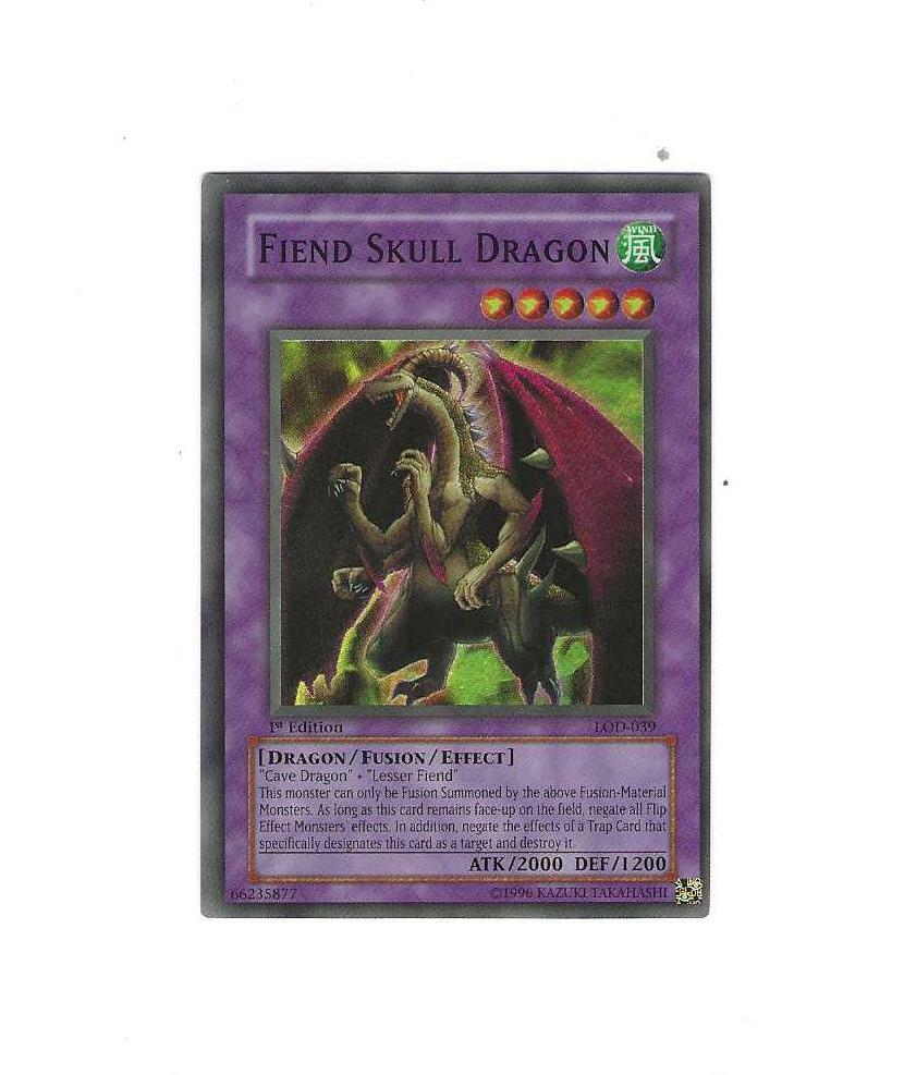 Yu-Gi-Oh! FIEND SKULL DRAGON 1st Ed. Foil Card--LOD-039 | eBay