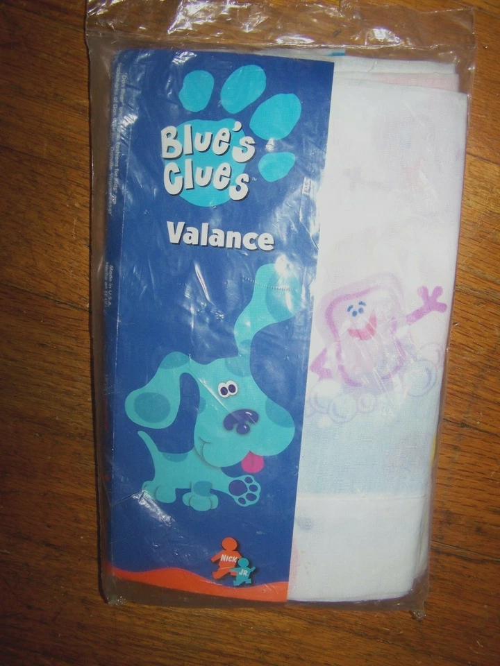 Винтажная детская занавеска Blue's Clues занавеска на окно балдахин синий билет ведро 2000 новая из старых запасов - Изображение 2 из 3