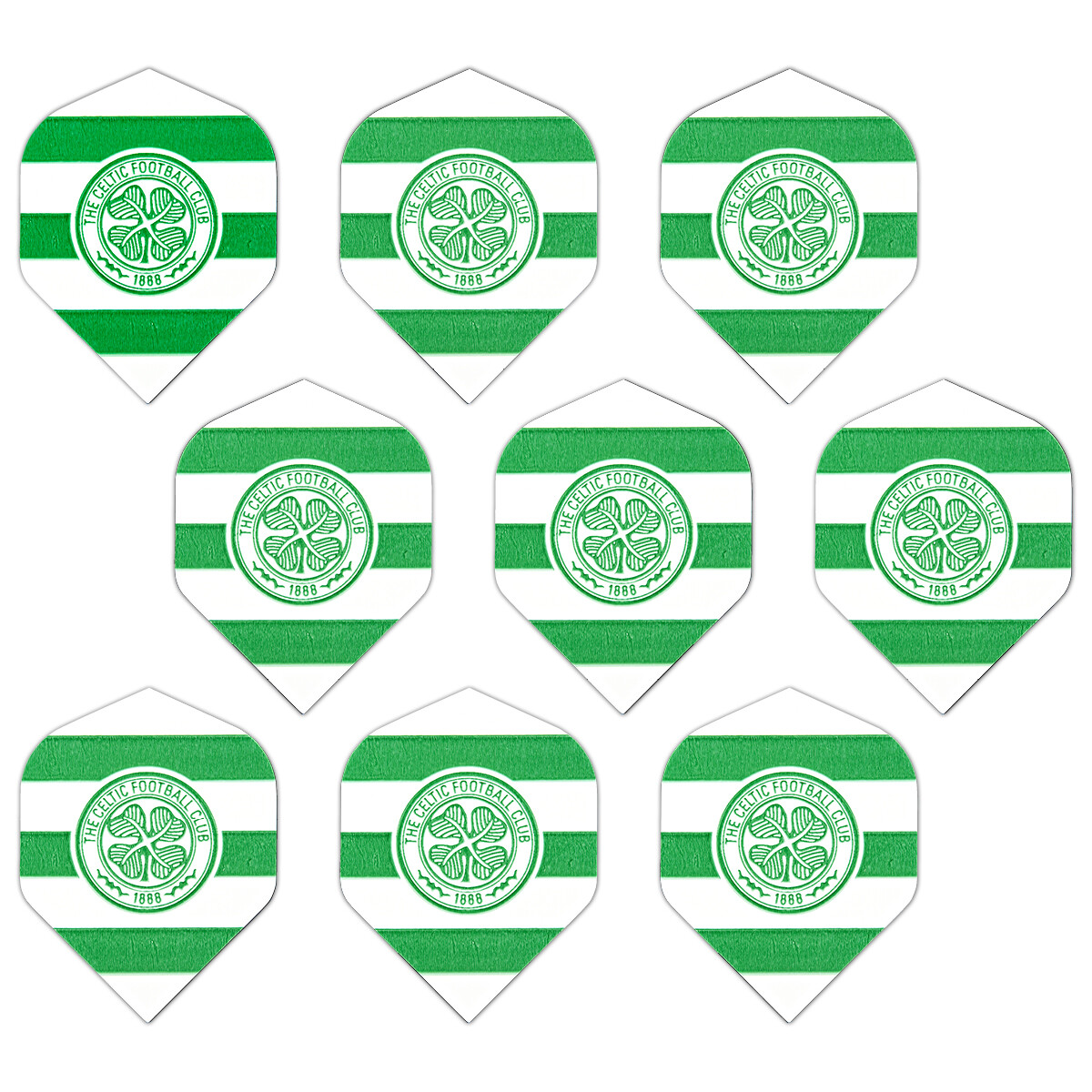 FOCO Officially Licensed Celtic Football Club Darts Flights  - 3 Sets Per Pack