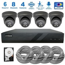 CTVISION 4K NVR 6MP Audio PoE IP Security CCTV Color Night Vision Camera System