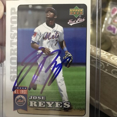 Jm Reyes Signature Upper Deck NY METS Jose Reyes Authentic Signature Card | eBay