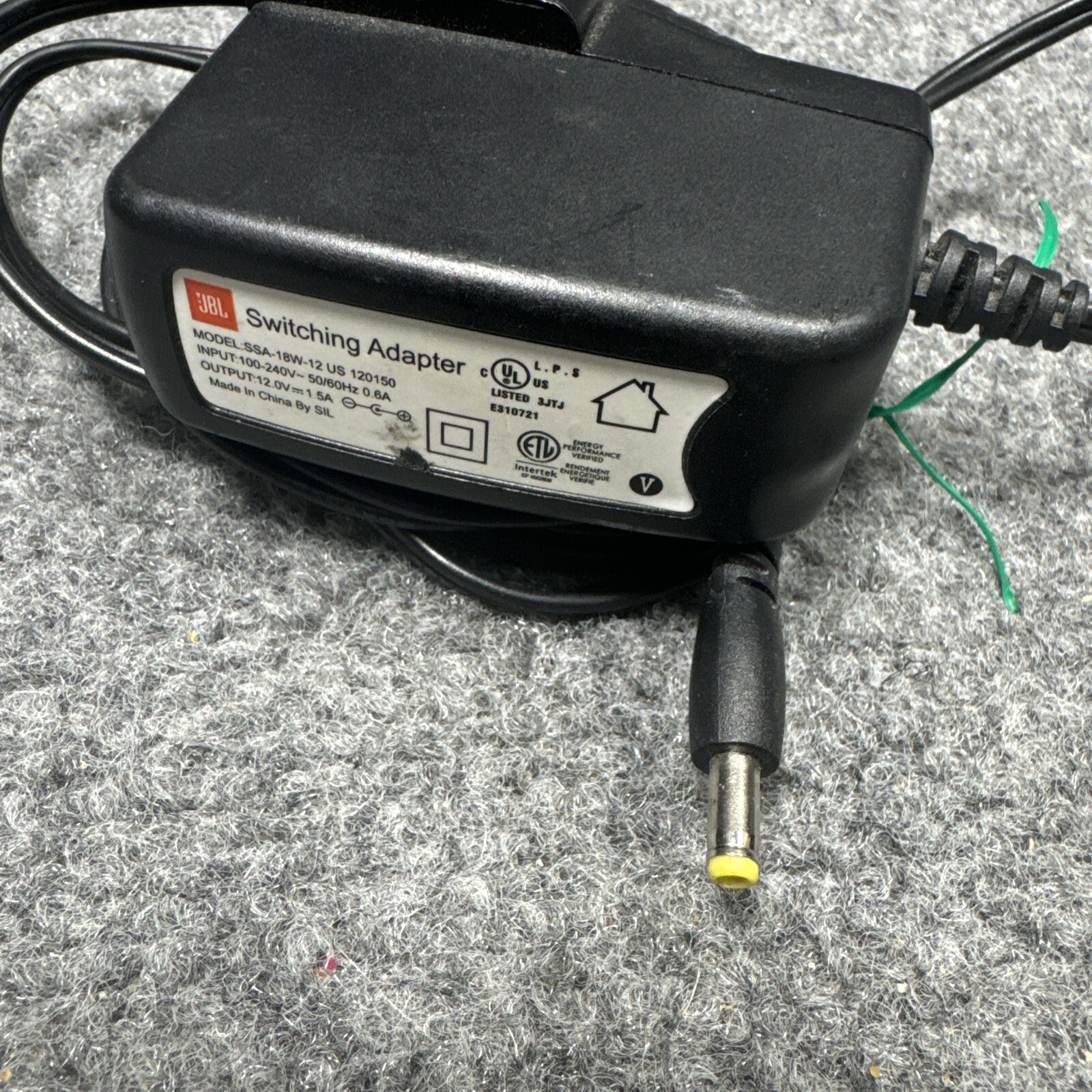 OEM JBL Flip 1 Speaker Power AC Adapter BLACK 12V 1.5A Home Charger SSA-18W-12