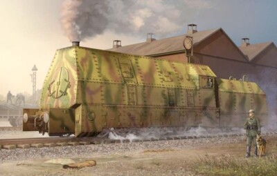 Trumpeter 219 - 1:35 Ger. Panzerlok BR57 Armoured Locomotive - Neu