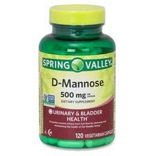 Spring Valley, D-Mannose 500 mg, Veg Capsules, 120 Count..+