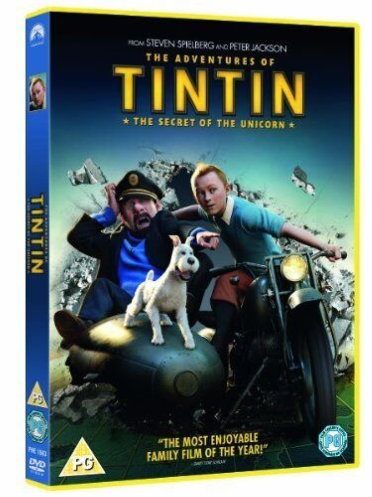 The Adventures of Tintin: The Secret of The Unicorn DVD (2012) Steven Spielberg