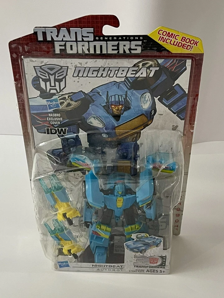 Transformers NIGHTBEAT Generations Thrilling 30 Deluxe Class NUEVO Camaro Azul EE. UU. Foto 3 de 4
