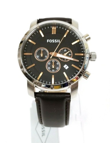 NEW FOSSIL CHROME SILVER TONE,DARK 
