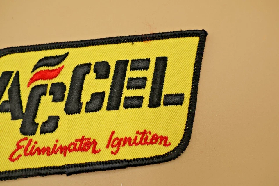 80's NOS vintage Accel eliminator ignition sew-on patch- Dut's Deals - Image 3 of 4