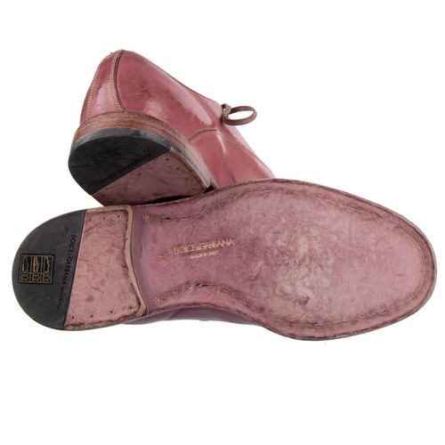 DOLCE & GABBANA Vintage Leder Brogue Derby Schuhe MARSALA Pink 41 US 8 UK 7 - Bild 5 von 5