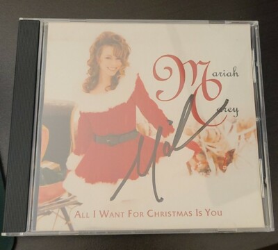 MARIAH CAREY SIGNED ALL I WANT FOR CHRISTMAS IS YOU CD AUTOGRAPHED