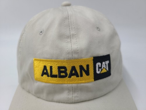 Alban CAT Caterpillar Outdoor Cap Strapback Adjustable Hat Dad Men Women Beige - Picture 4 of 13
