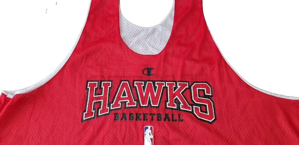 SIGNED Champion NBA Authentics Atlanta Hawks Cal Bowdler #6 Reversible Jersey - Image 4 of 4