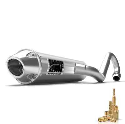 HMF PERFORMANCE FULL EXHAUST BRUSHED W/ BRUSH EURO CAP + JET KIT LTZ 400 03 - 08
