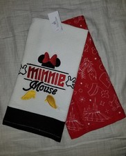 NEW Disney Parks Minnie Mouse Body Parts Kitchen Dish Towel Set of 2