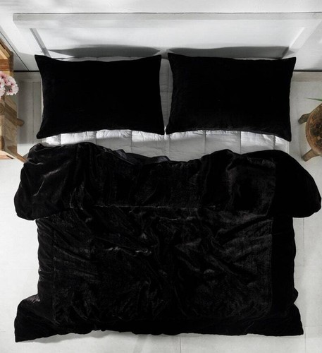 Crushed Velvet Duvet Cover Bedding UO Comforter Quilt Cover with 2 Pilllow Cover - Picture 9 of 9