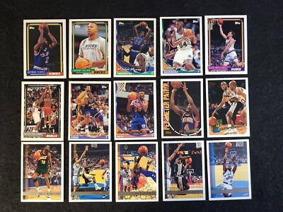 1993-1997 Topps NBA Basketball Cards Lot Of 15 Inc Dominique Wilkins 
