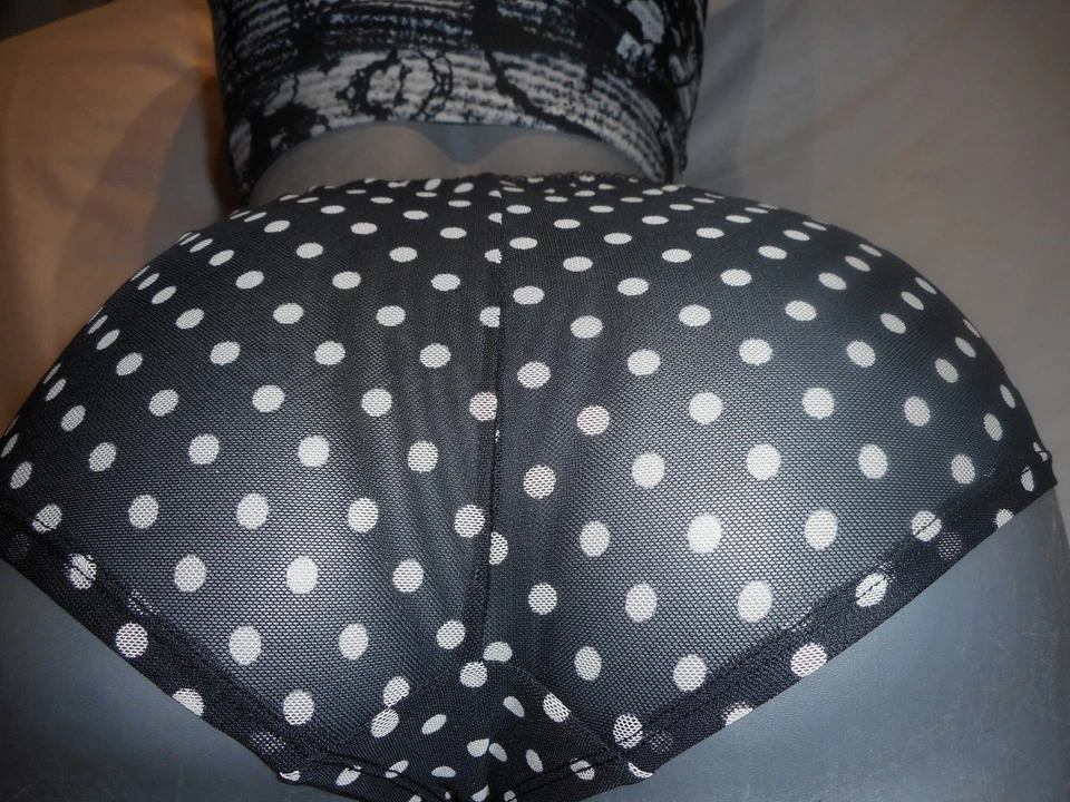 Panty hipster a lunares negros para mujer Felina talla MEDIANA Foto 2 de 4