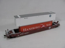 ATHEARN HO SCALE 7250 BNSF HUSKY STACK WITH CONTAINERS 240503 HANDRAIL DAMAGE