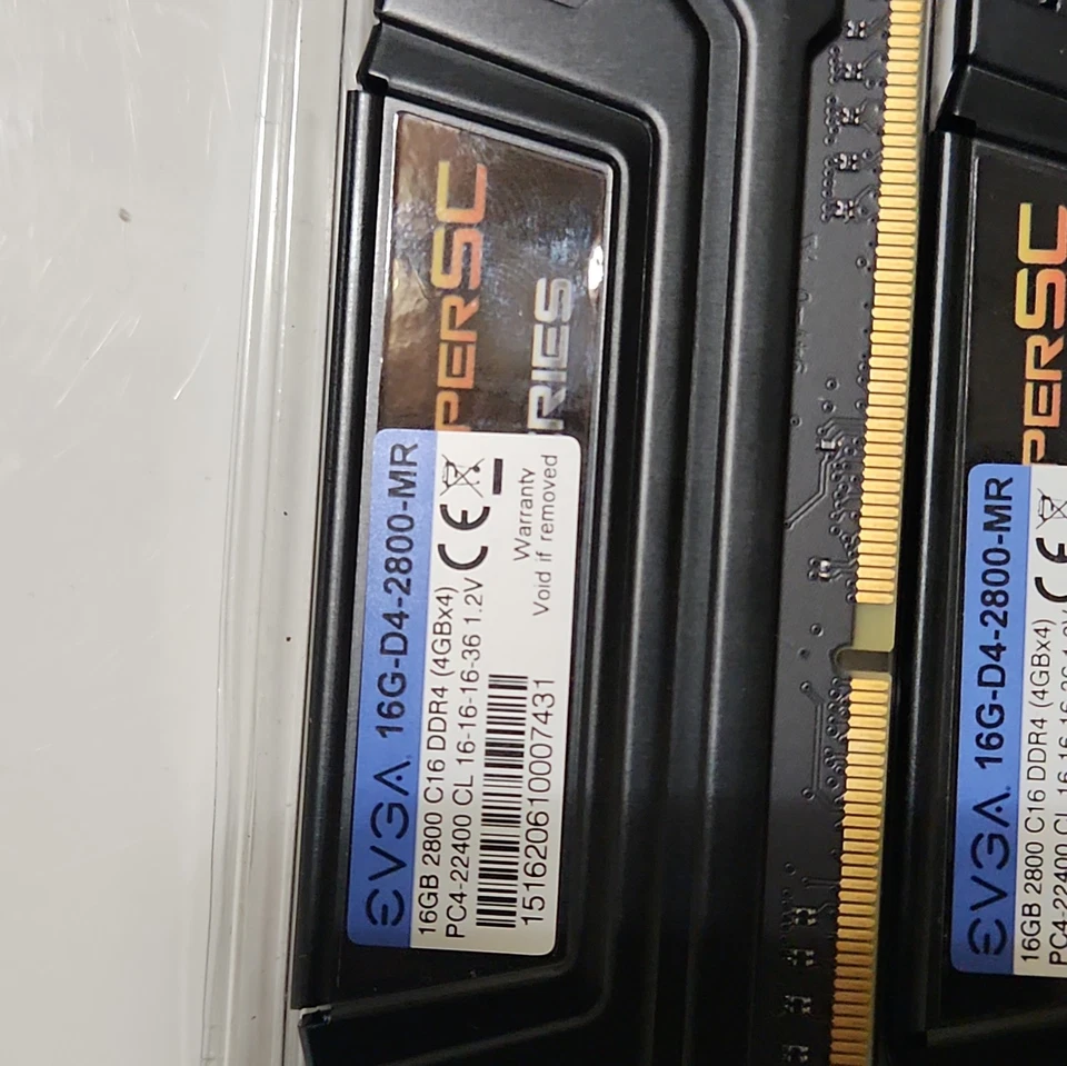 EVGA Superclocked 16GB DDR4 RAM 2800 CL16 16gbx4 - Image 3 of 4