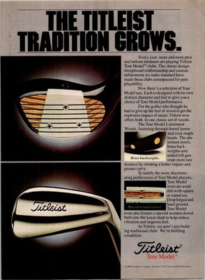 1983   Titleist Tour Model Golf Clubs print ad   1980s ADS.74