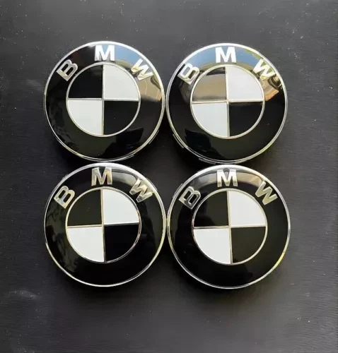 4PCS 68MM/2.65IN Black Fits BMW Wheel Center Hub Caps Badge Emblem Rim Hubcaps - Image 2 of 4