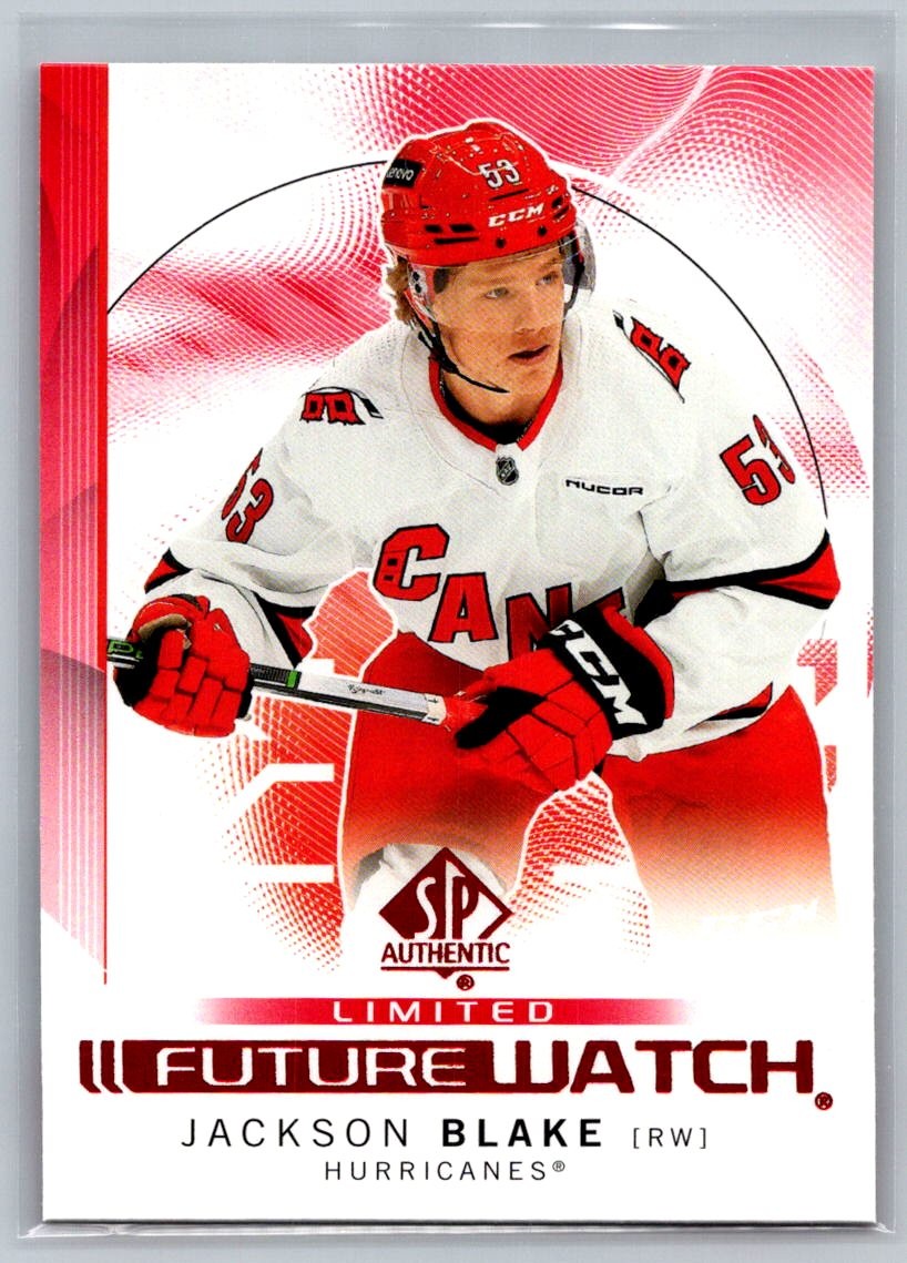 2024-25 SP Authentic #137 Jackson Blake Limited Red Carolina Hurricanes